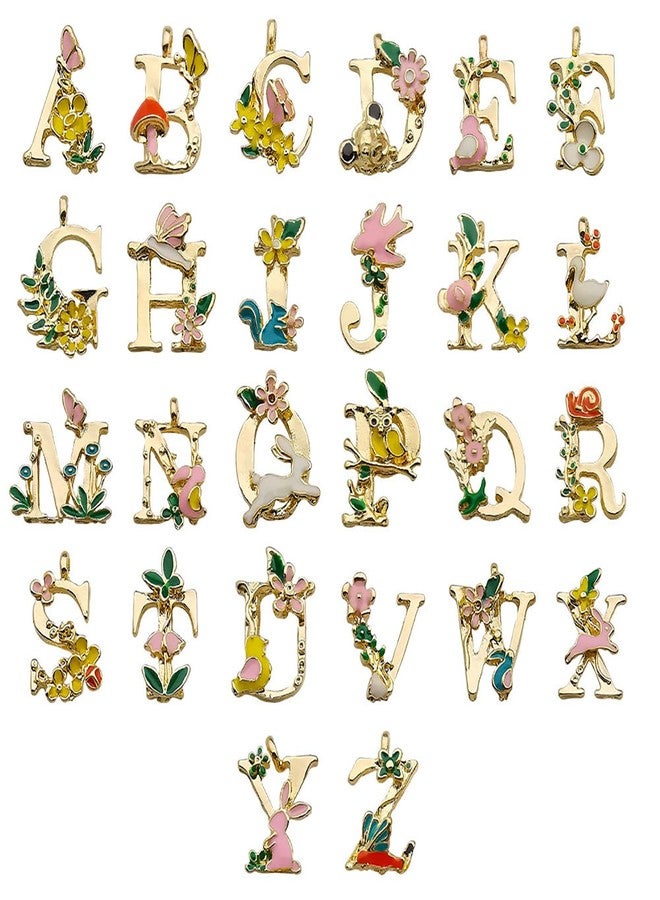 RupeeRise 26 Pcs Alphabet Charms, Princess Pendant, Charms for Jewelry Making is Suitable as Gifts for Friends or Family Style for Jewelry Craft DIY - Image 1
